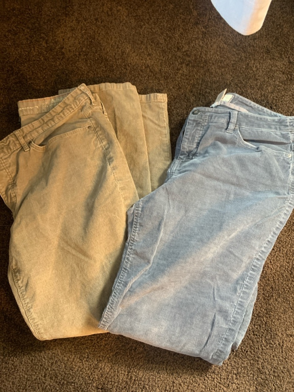 Eddie Bauer Gray and Tan Corduroy Pants